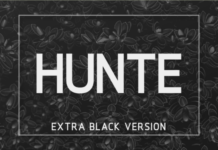 Hunte Extra Black Font