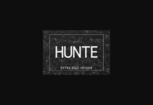 Hunte Extra Bold Font Poster 1