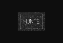 Hunte Extra Light Font Poster 1