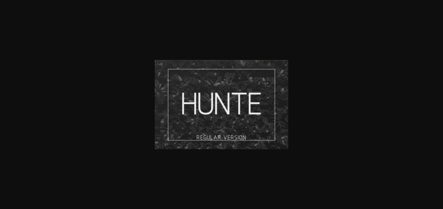 Hunte Font Poster 3