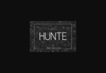 Hunte Light Font Poster 1