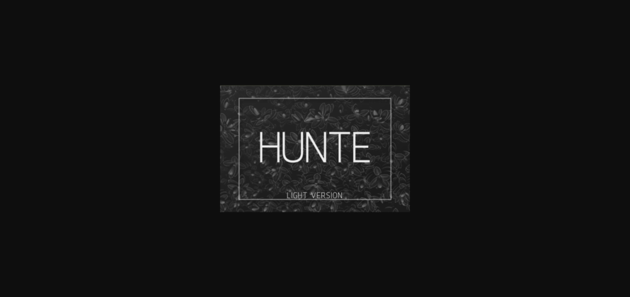 Hunte Light Font Poster 1