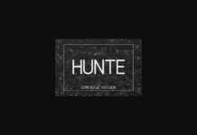 Hunte Semi-Bold Font Poster 1