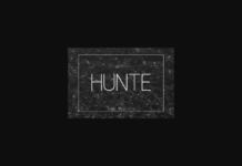 Hunte Thin Font Poster 1