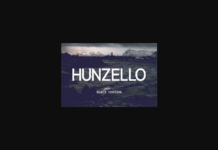 Hunzello Black Font Poster 1