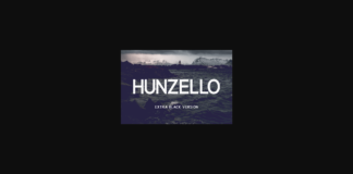 Hunzello Extra Black Font Poster 1