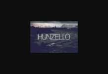 Hunzello Extra Light Font Poster 1