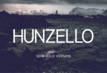 Hunzello Semi-Bold Font Hunzello Semi-Bold Font