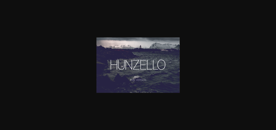 Hunzello Thin Font Poster 3
