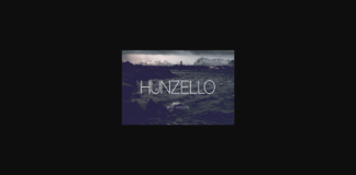 Hunzello Thin Font Poster 1