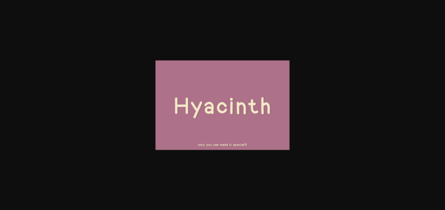 Hyacinth Font Poster 3