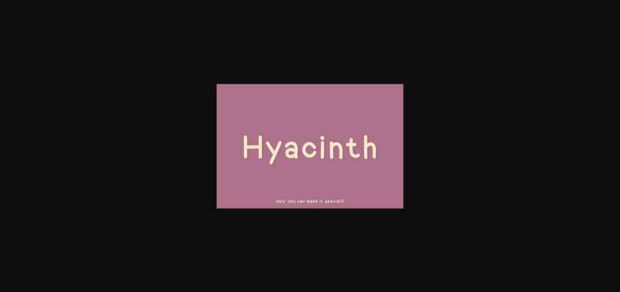 Hyacinth Font Poster 1