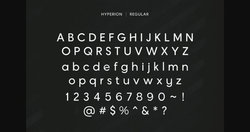Hyperion Font Poster 4