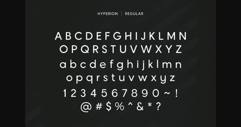Hyperion Font Poster 4