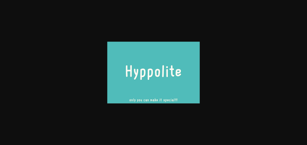 Hyppolite Font Poster 3