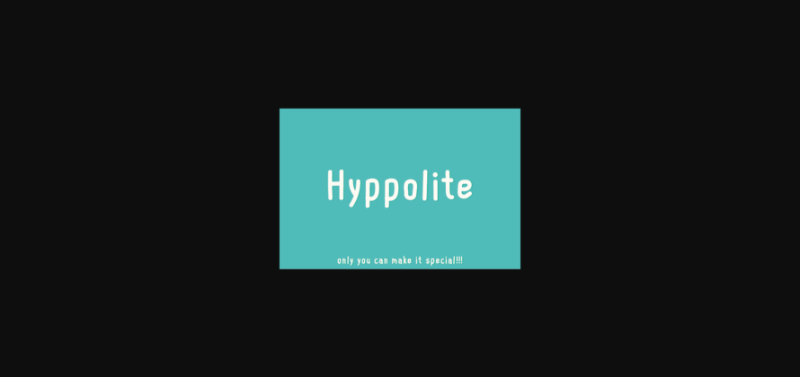 Hyppolite Font Poster 3