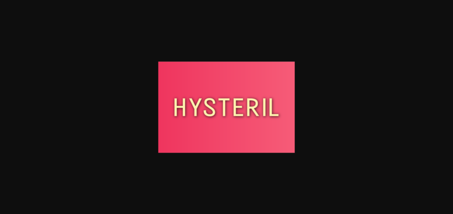 Hysteril Font Poster 3