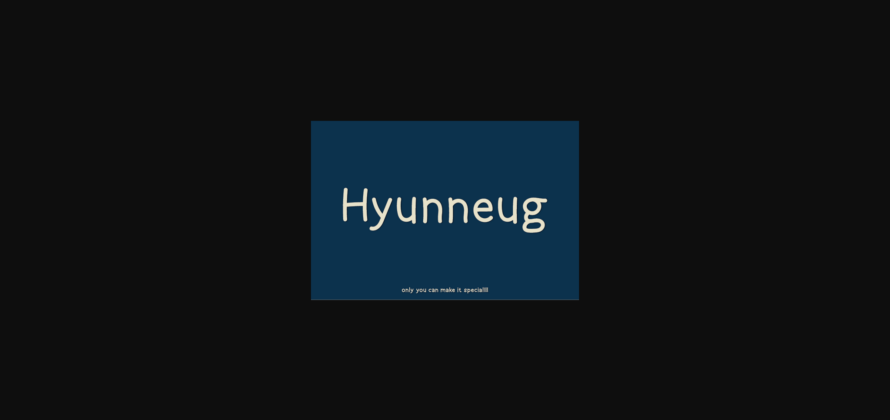 Hyunneug Font Poster 3