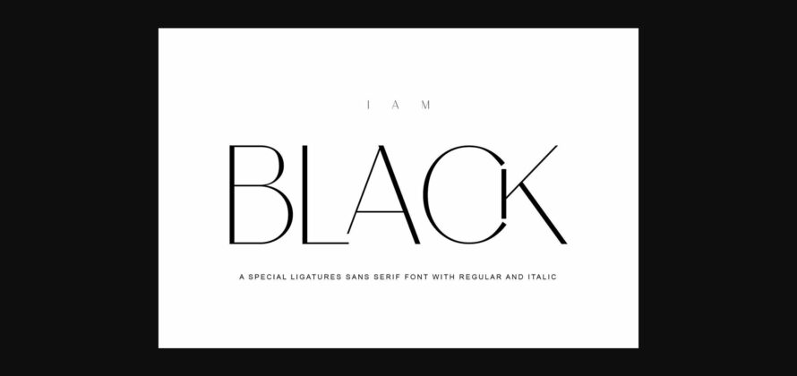 I Am Black Font Poster 3