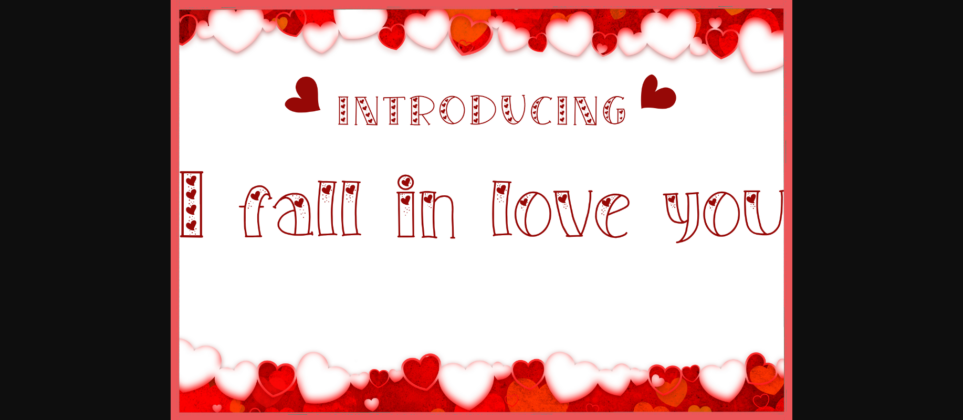 I Fall in Love You Font Poster 3