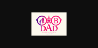 I Love Dad Monogram Font Poster 1