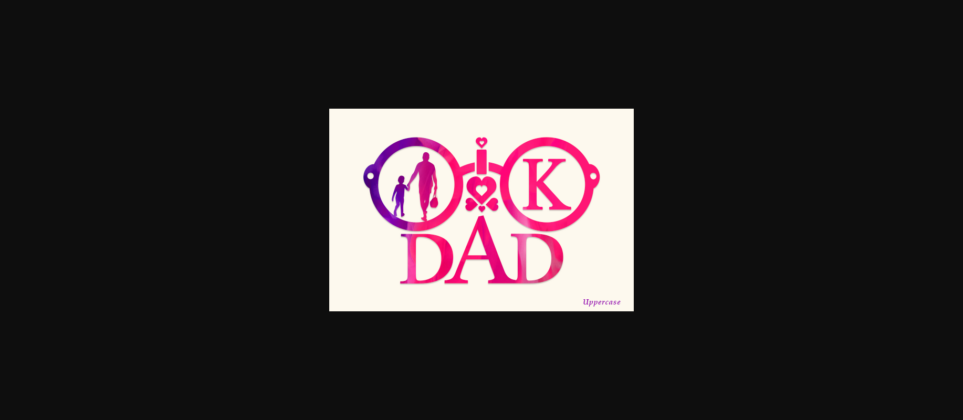 I Love Dad Monogram Font Poster 5
