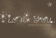 I Love You Font Poster 1