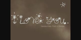 I Love You Font Poster 1