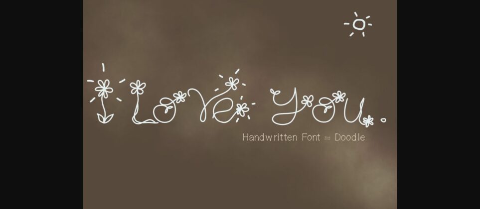 I Love You Font Poster 1