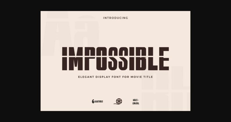 Impossible Font Poster 3