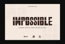 Impossible Font Impossible Font Poster 1