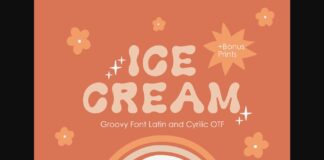 Ice Cream Font Poster 1