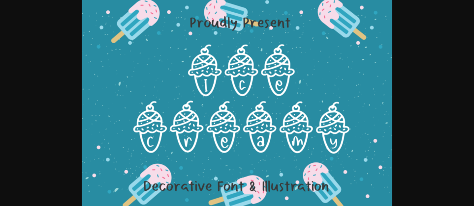 Ice Creamy Font Poster 3