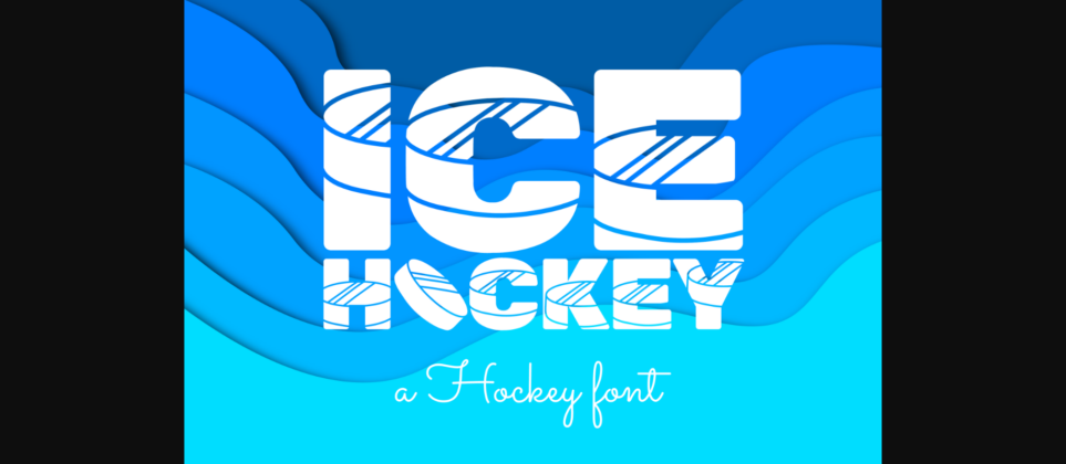 Ice Hockey Font Poster 3