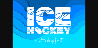Ice Hockey Font Poster 1