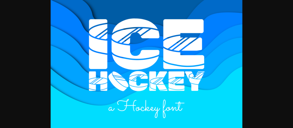 Ice Hockey Font Poster 1