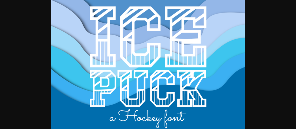 Ice Puck Font Poster 3
