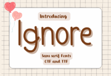 Ignore Font Poster 1