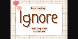 Ignore Font Poster 1
