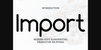 Import Font Poster 1