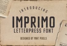 Imprimo Letterpress Font Poster 1