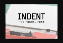 Indent Font Poster 1