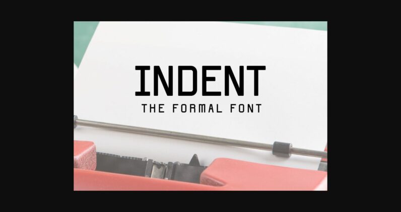 Indent Font Poster 1