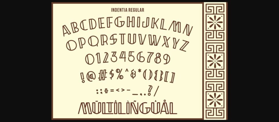 Indentia Font Poster 8