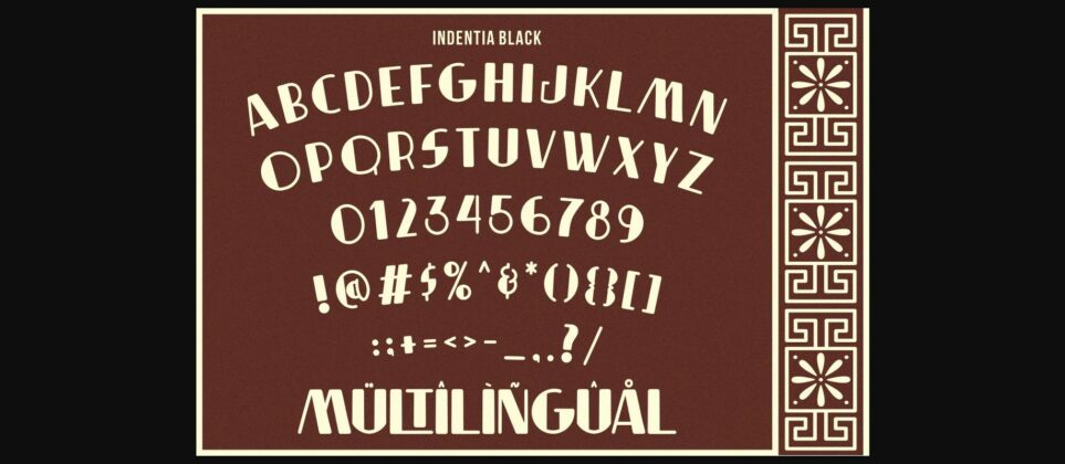 Indentia Font Poster 9