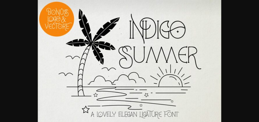 Indigo Summer Font Poster 3