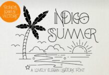 Indigo Summer Font Poster 1