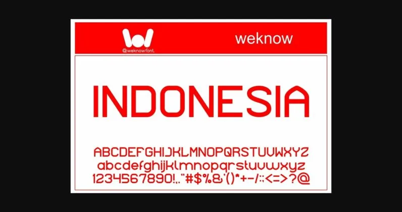 Indonesia Font Poster 1