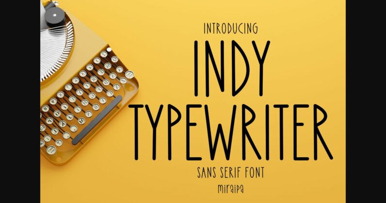 Indy Typewriter Font Poster 3