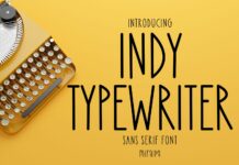 Indy Typewriter Font Poster 1